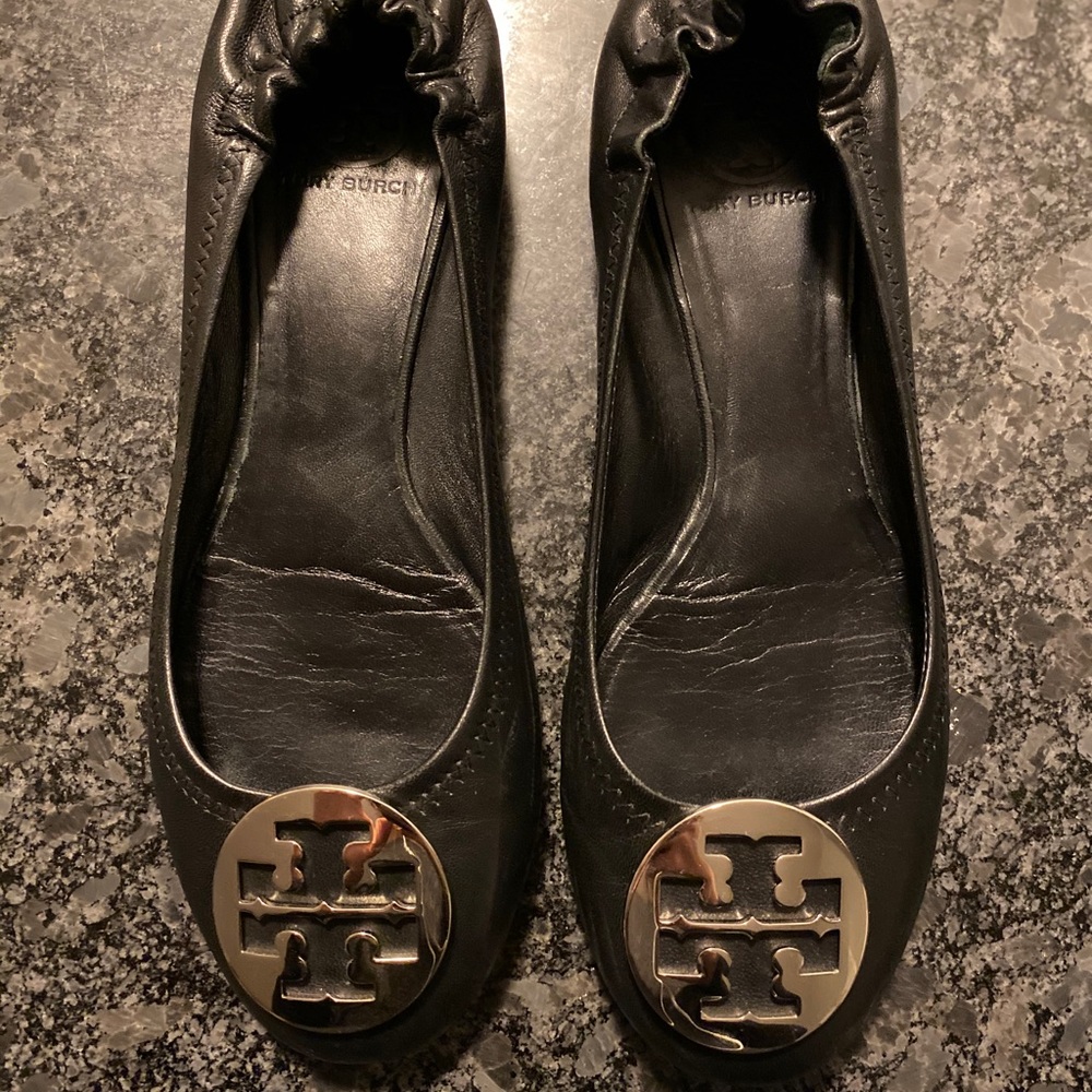 Tory Burch Black Flats